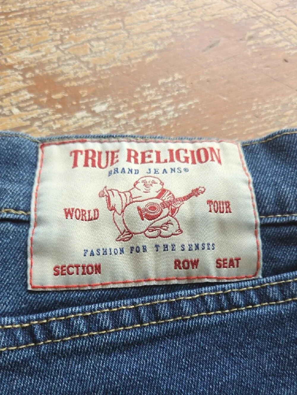 True Religion Men's Dark Blue Straight Jeans
